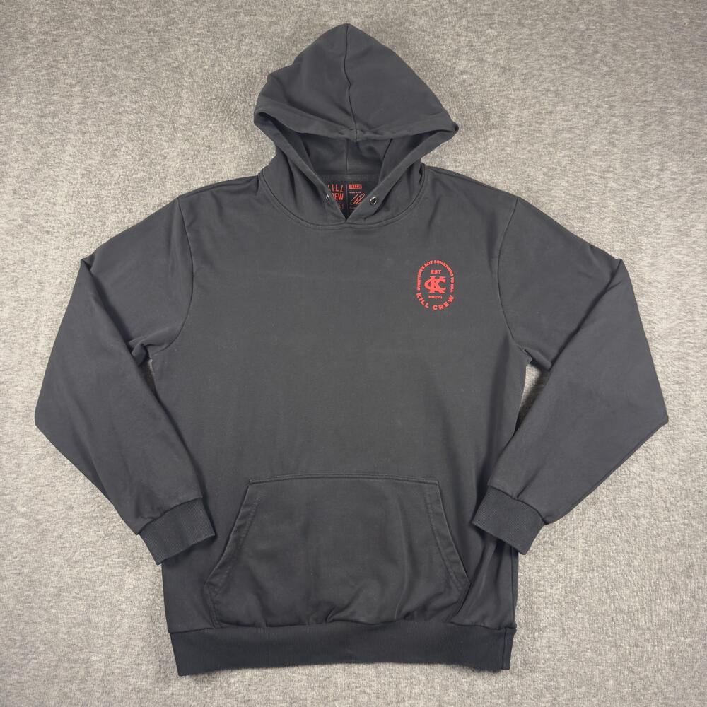 Kill Crew Hoodie Mens Large Black Porrada Series Fighters Club Back Graphic